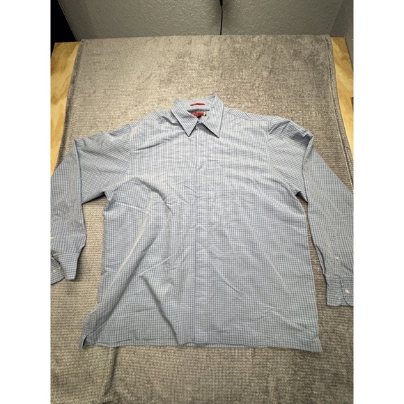 Guess Shirt Mens XL Blue/Black Striped Mens Button‎ Up - Picture 1 of 8